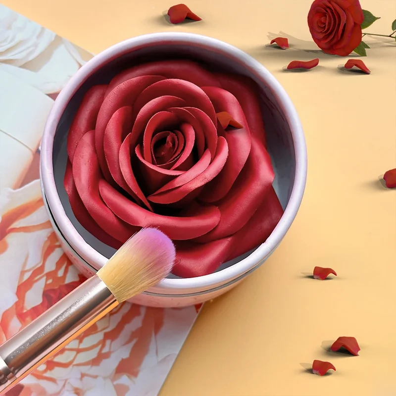 Fard à Joue en Forme de Rose - Idée Cadeau + Pinceau OFFERT