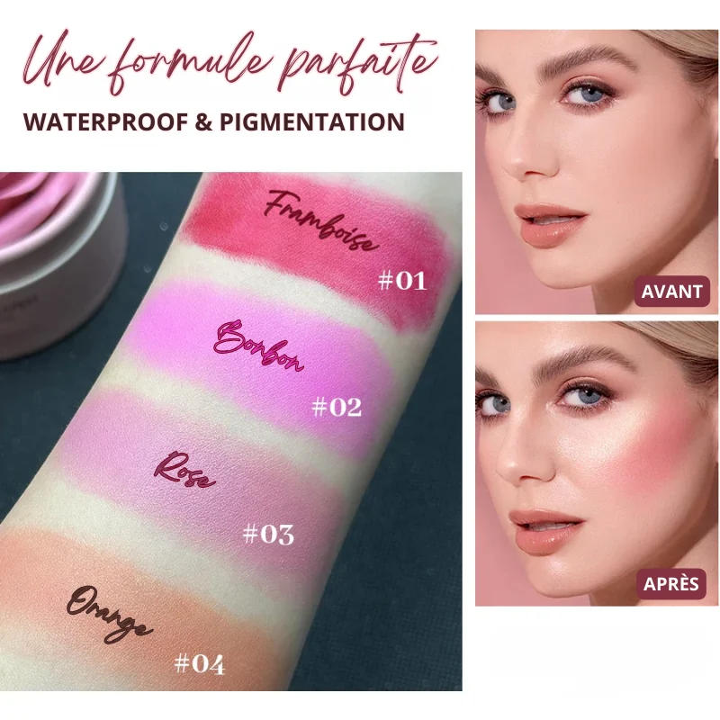 Fard à Joue en Forme de Rose - Idée Cadeau + Pinceau OFFERT