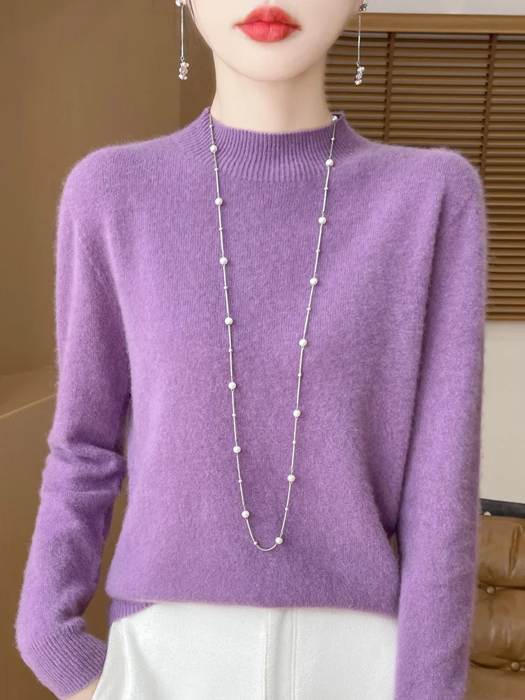 Pull à Col Cheminé 100% Laine Mérinos - 14 Couleurs