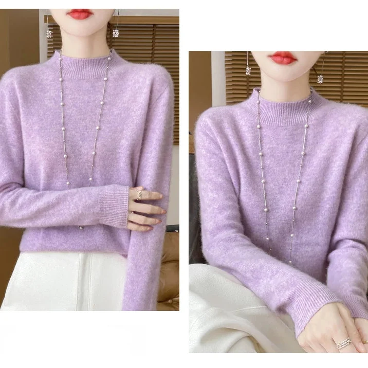Pull à Col Cheminé 100% Laine Mérinos - 14 Couleurs