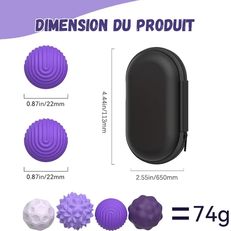 8x Boules Sensorielles Magnétiques en Silicone - Anti-Stress & Concentration