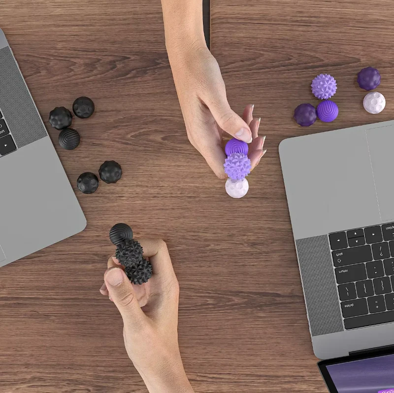 8x Boules Sensorielles Magnétiques en Silicone - Anti-Stress & Concentration