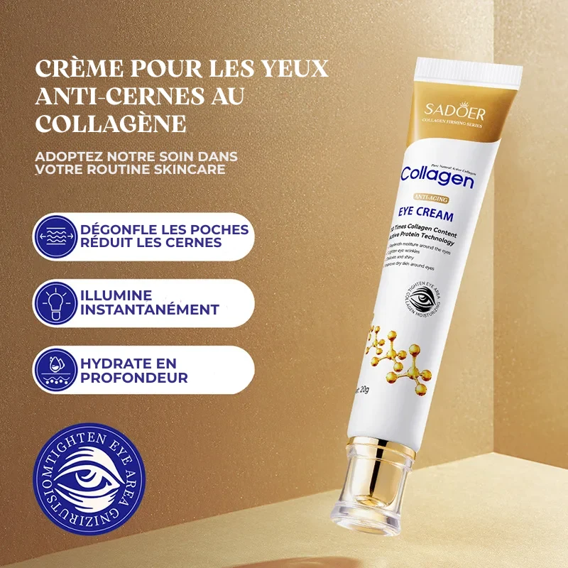 Crème pour les Yeux Anti-cernes au Collagène