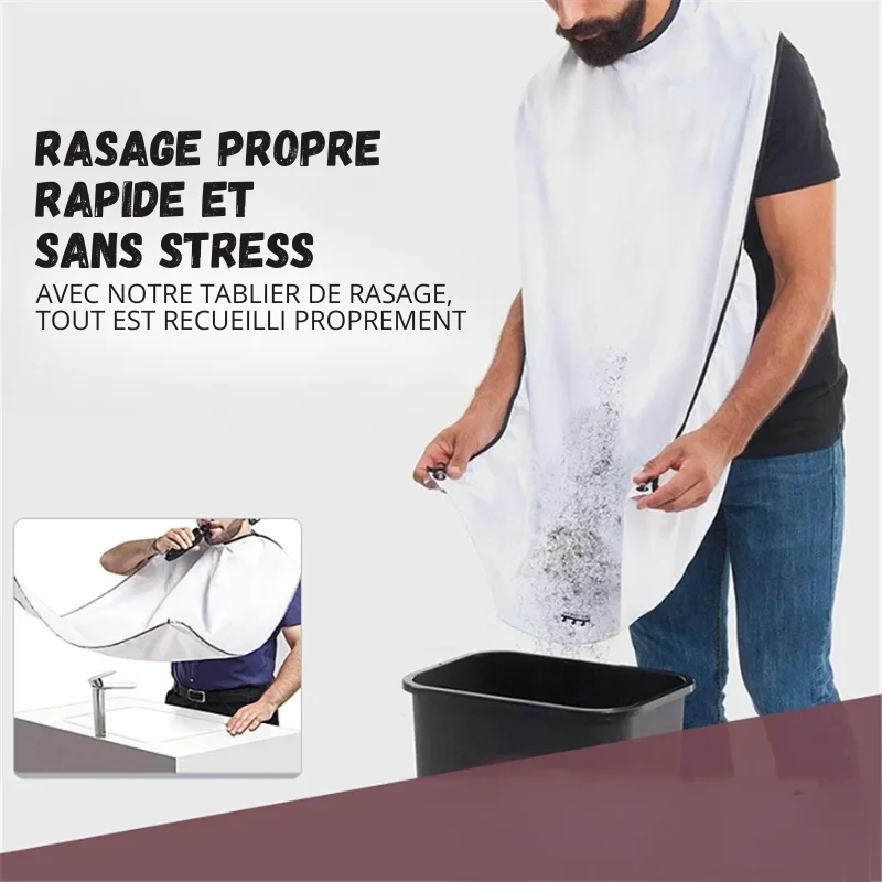 Tablier de Rasage pour Homme - Récolte les poils