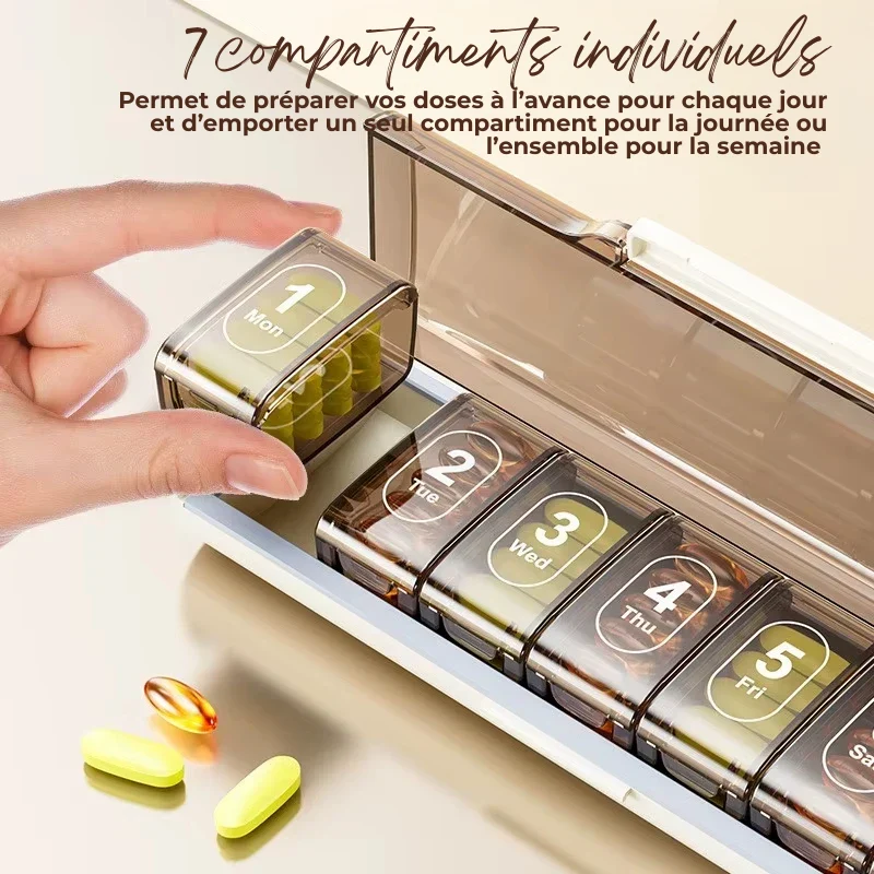 Pilulier de Poche Semainier 7J