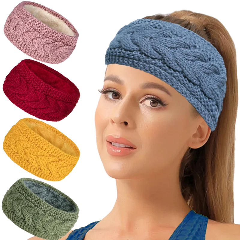 Bandeau KeepWarm Torsadé Doublure Fausse Fourrure Chaude