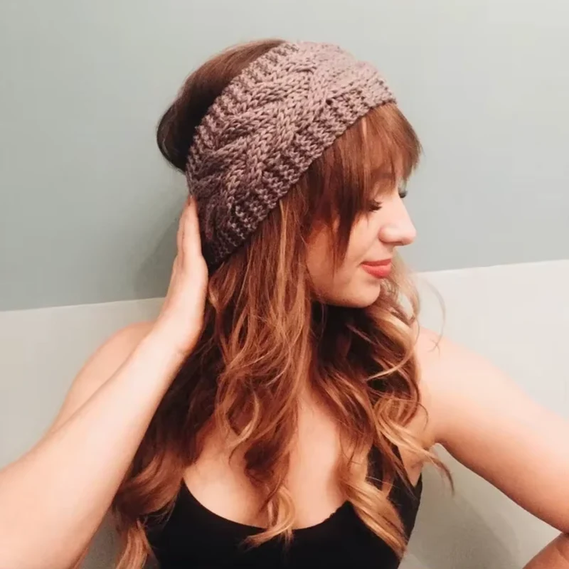 Bandeau KeepWarm Torsadé Doublure Fausse Fourrure Chaude