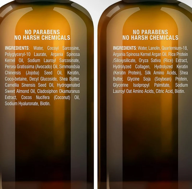 PURE Argan Oil Shampoo and Conditioner Set, Nourishing & Promotes Soft and Silky Hair | Sulfate Free | For All Hair Types, Men and Women