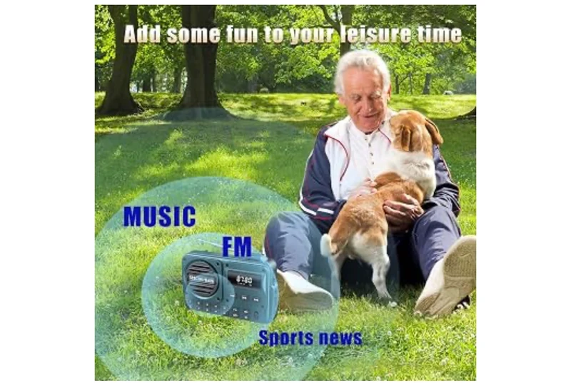 Pocket Radio FM USB-C Charging 2000mAh Rechargeable Excellent Reception Clear Speaker and Headphone Jack,LCD Screen,FM Radio for Walk/Jogging/Gym, Bluetooth/TF.(NO AM) - (Turquoise)