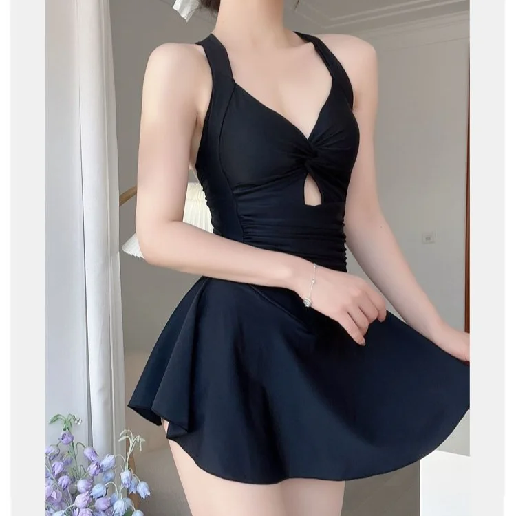 Maillot Une Pièce Amincissant Style Robe Élégante