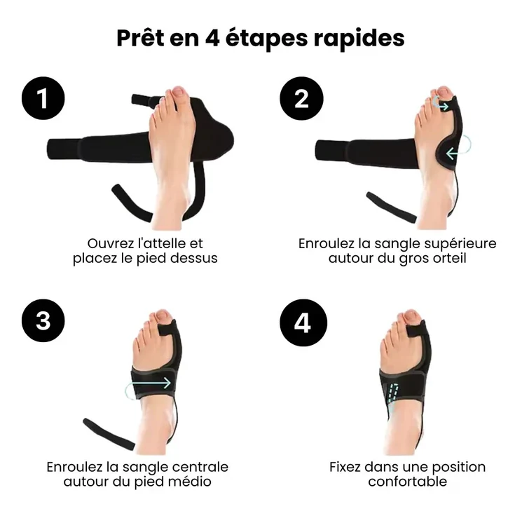 Attelle Hallux Valgus Réglable avec Barre Métallique