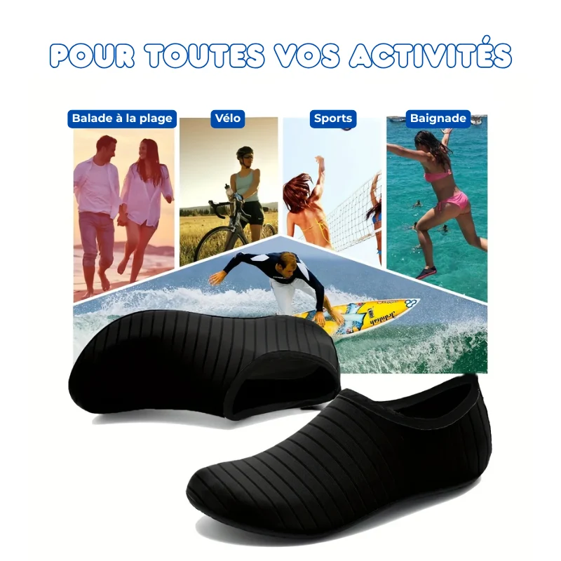 Chaussons Aquatiques Étanches à Séchage Rapide & Antidérapants