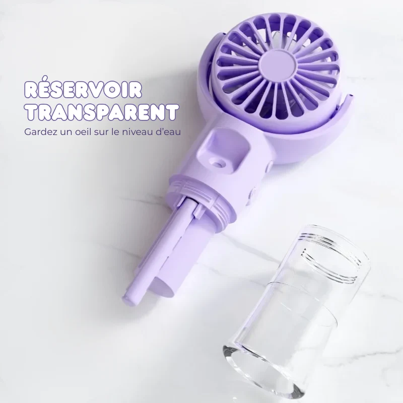 Ventilateur Portatif Silencieux à Brumisation Nano