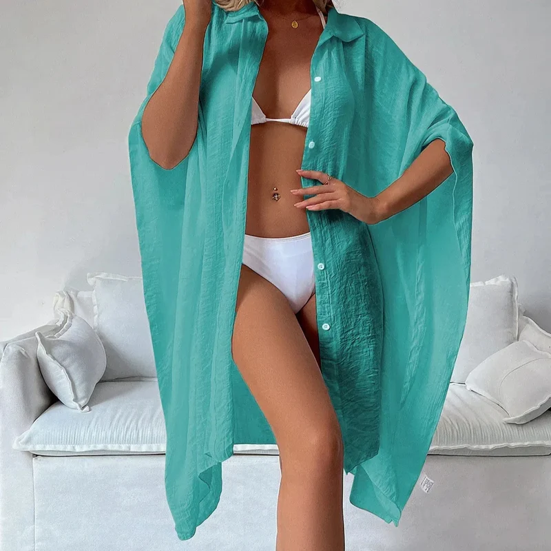Robe Chemise de Plage Ample & Légère - Cover-Up Maillot de Bain