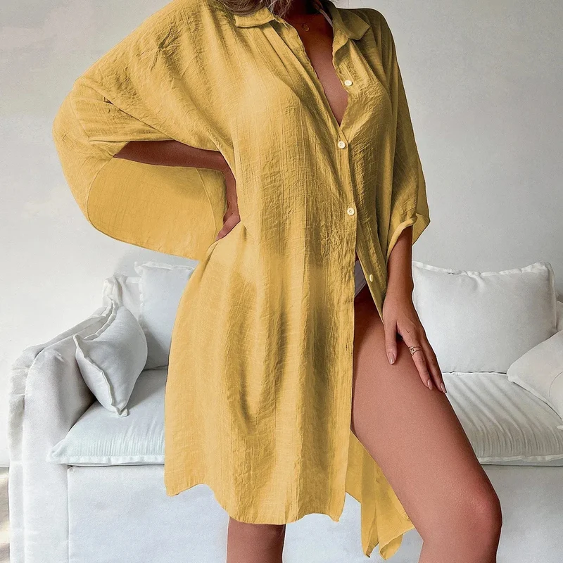 Robe Chemise de Plage Ample & Légère - Cover-Up Maillot de Bain