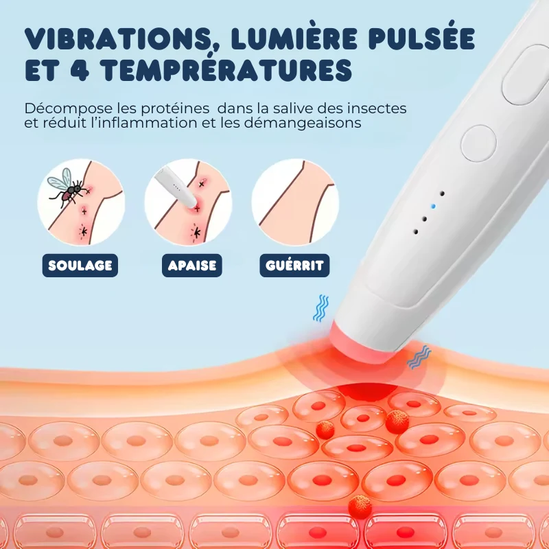Stylo Anti-démangeaisons à 4 Températures contre les piqûres de moustiques