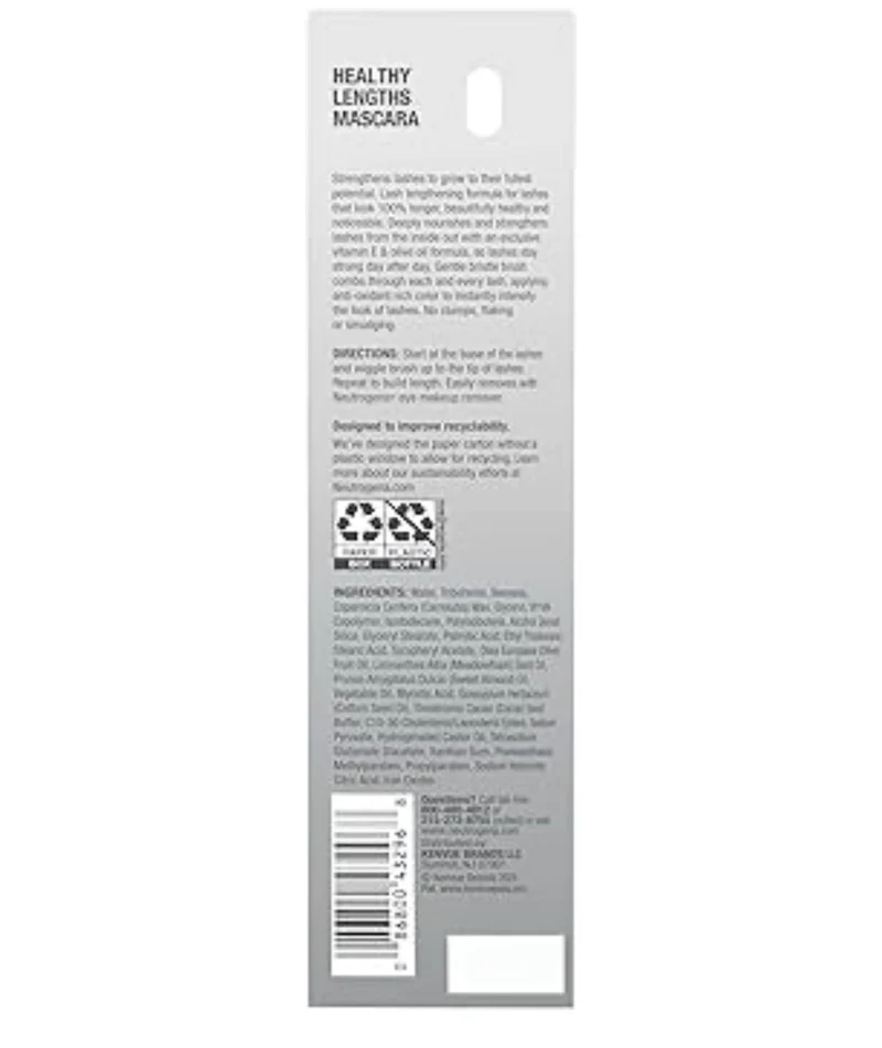 Neutrogena Healthy Lengths Mascara, Strengthens, Lengthens, and Helps Lashes Grow w/ Exclusive Antioxidant Vitamin E and Olive Oil Formula - (Brown 03) 0.21 oz