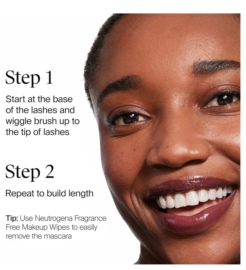Neutrogena Healthy Lengths Mascara, Strengthens, Lengthens, and Helps Lashes Grow w/ Exclusive Antioxidant Vitamin E and Olive Oil Formula - (Black 02) .21 oz