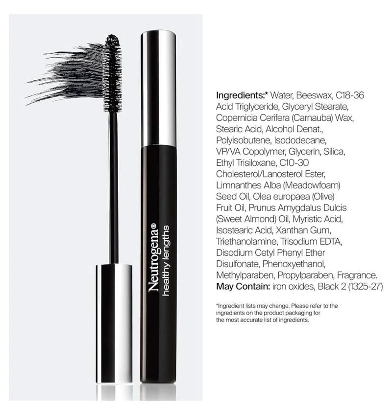 Neutrogena Healthy Lengths Mascara, Strengthens, Lengthens, and Helps Lashes Grow w/ Exclusive Antioxidant Vitamin E and Olive Oil Formula - (Black 02) .21 oz