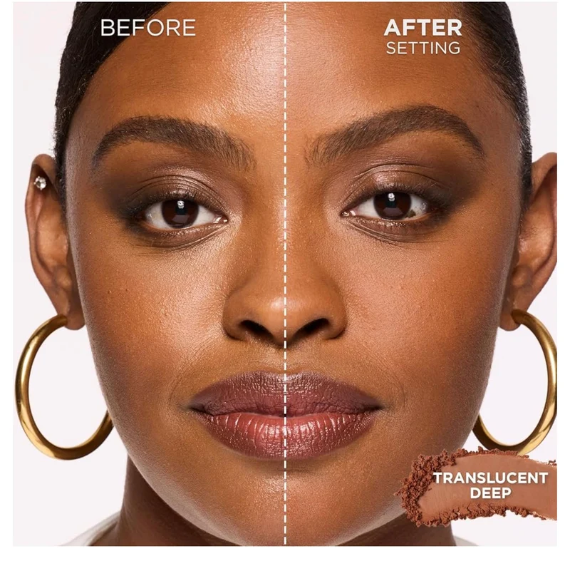 L'Oreal Paris Infallible Blur-fection Longwear Loose Setting Powder, Blurring Face Powder w/ Up to 24HRs of Wear - Deep Translucent (1 Kit)