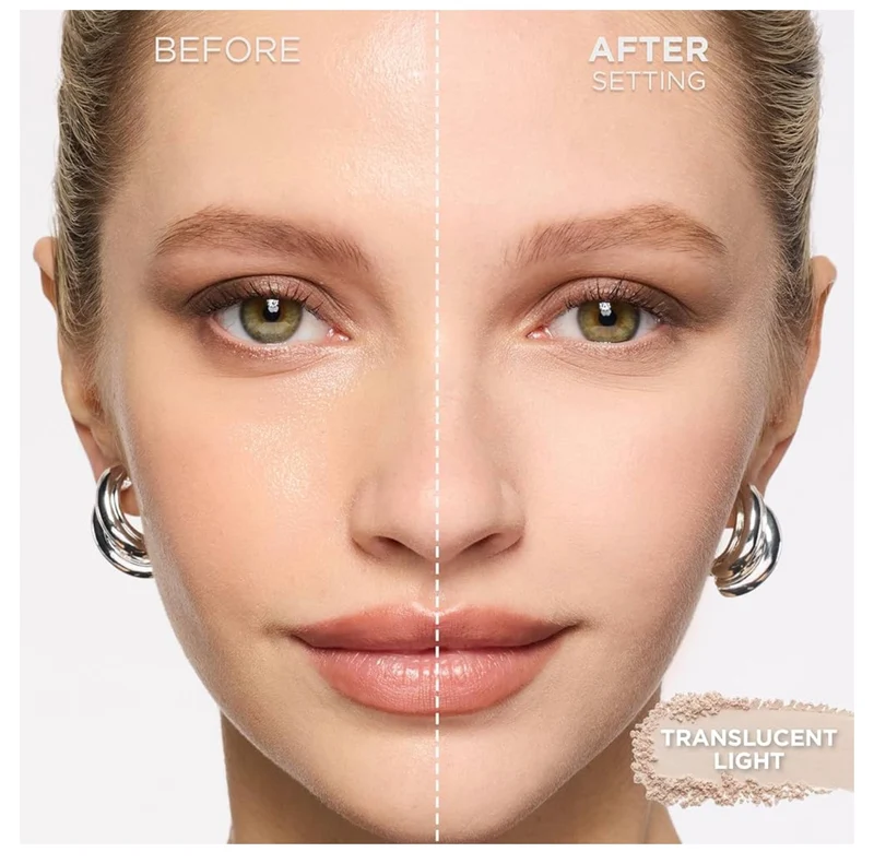 L'Oreal Paris Infallible Blur-fection Longwear Loose Setting Powder, Blurring Face Powder w/ Up to 24HRs of Wear - Translucent Light (1 Kit)