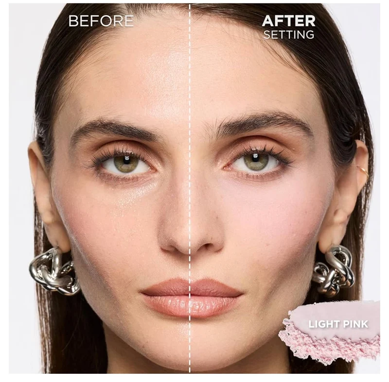 L'Oreal Paris Infallible Blur-fection Longwear Loose Setting Powder, Blurring Face Powder w/ Up to 24HRs of Wear - Brightening Light Pink (1 Kit)