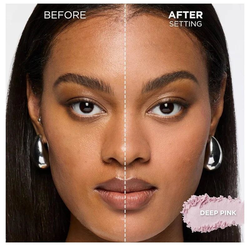 L'Oreal Paris Infallible Blur-fection Longwear Loose Setting Powder, Blurring Face Powder w/ Up to 24HRs of Wear - Brightening Deep Pink (1 Kit)