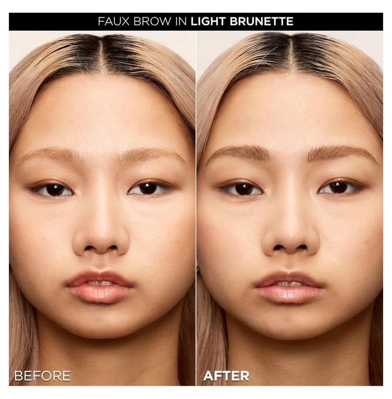 L’Oreal Paris Faux Brow, Hair-Like, Filling Eyebrow Pen w/ Double-Brush Tip, Fast & Precise - Soft Black
