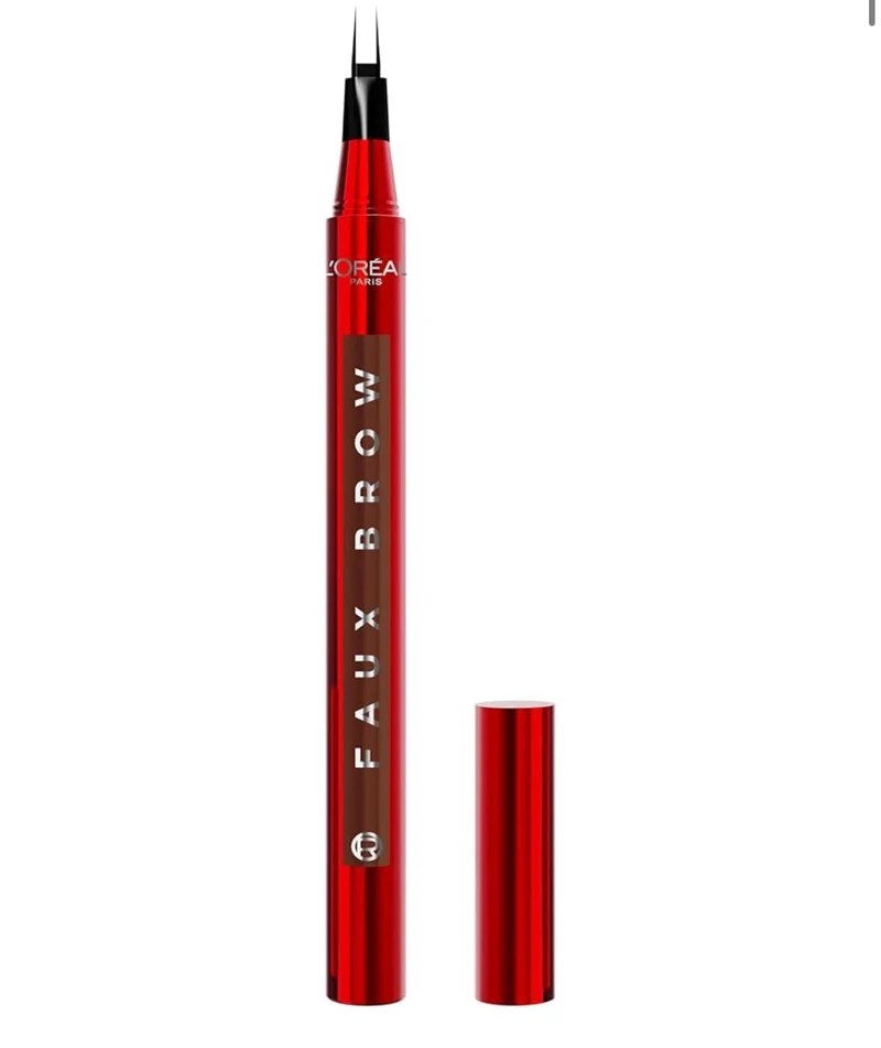 L’Oreal Paris Faux Brow, Hair-Like, Filling Eyebrow Pen w/ Double-Brush Tip, Fast & Precise - Light Brunette