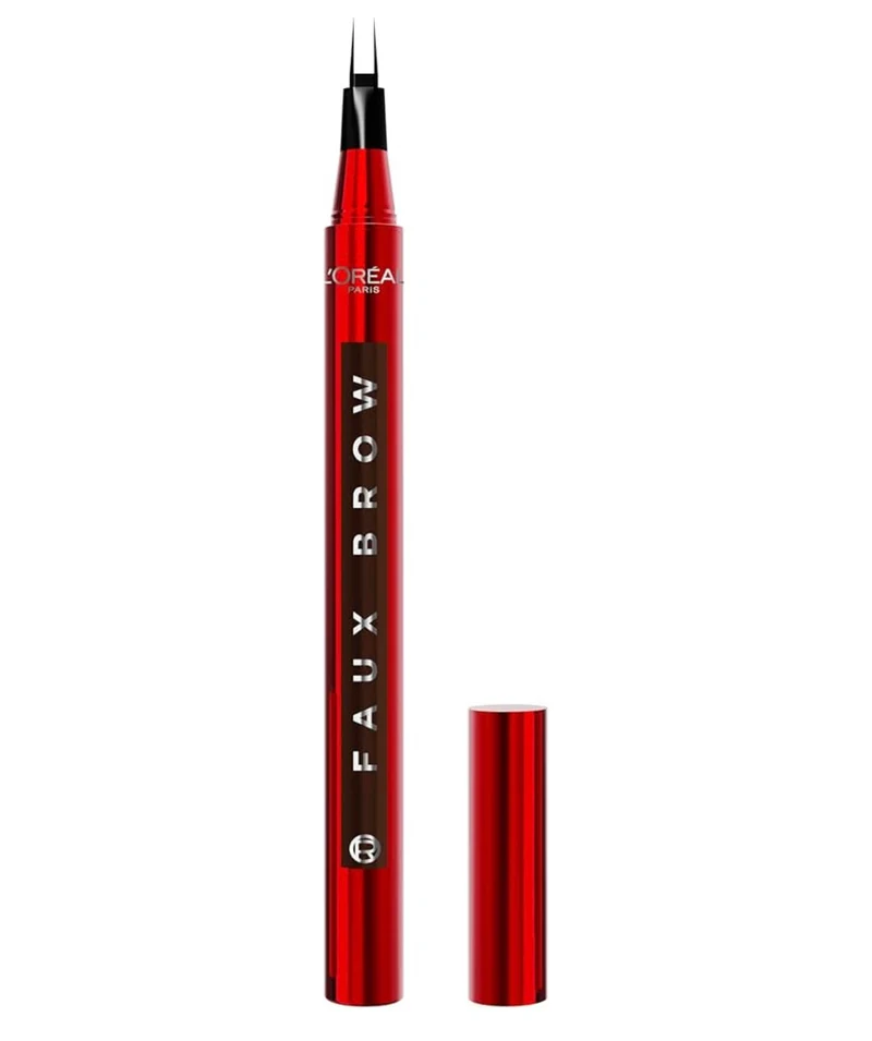 L’Oreal Paris Faux Brow, Hair-Like, Filling Eyebrow Pen w/ Double-Brush Tip, Fast & Precise - Dark Brunette