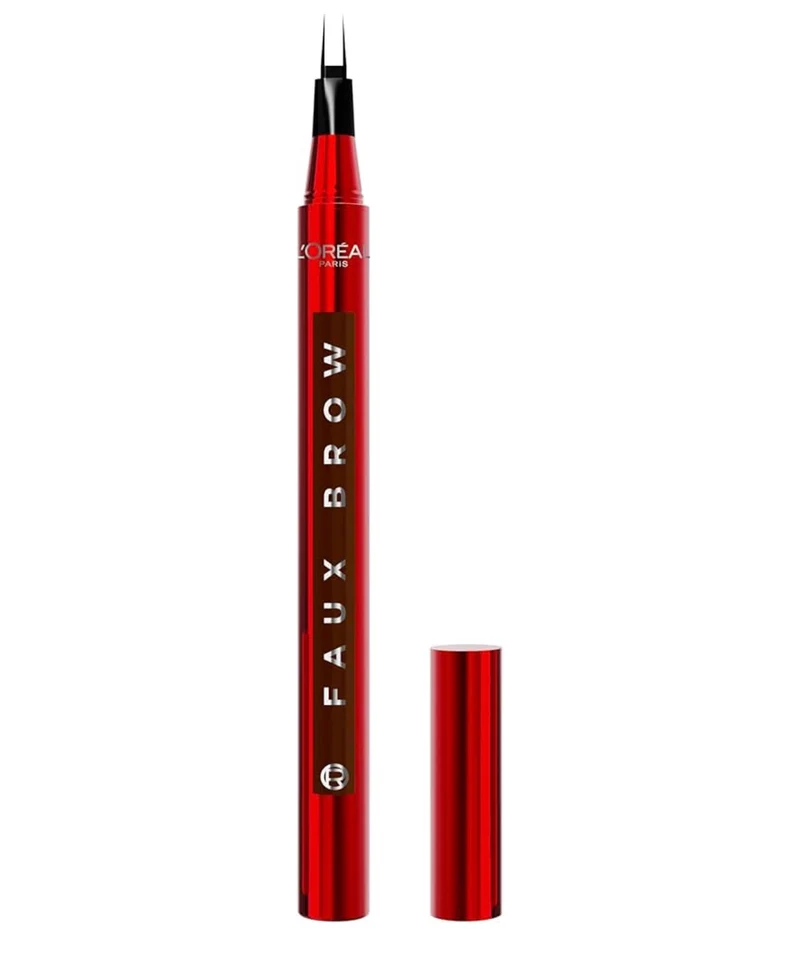 L’Oreal Paris Faux Brow, Hair-Like, Filling Eyebrow Pen w/ Double-Brush Tip, Fast & Precise - Brunette