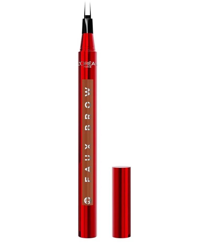 L’Oreal Paris Faux Brow, Hair-Like, Filling Eyebrow Pen w/ Double-Brush Tip, Fast & Precise - Auburn