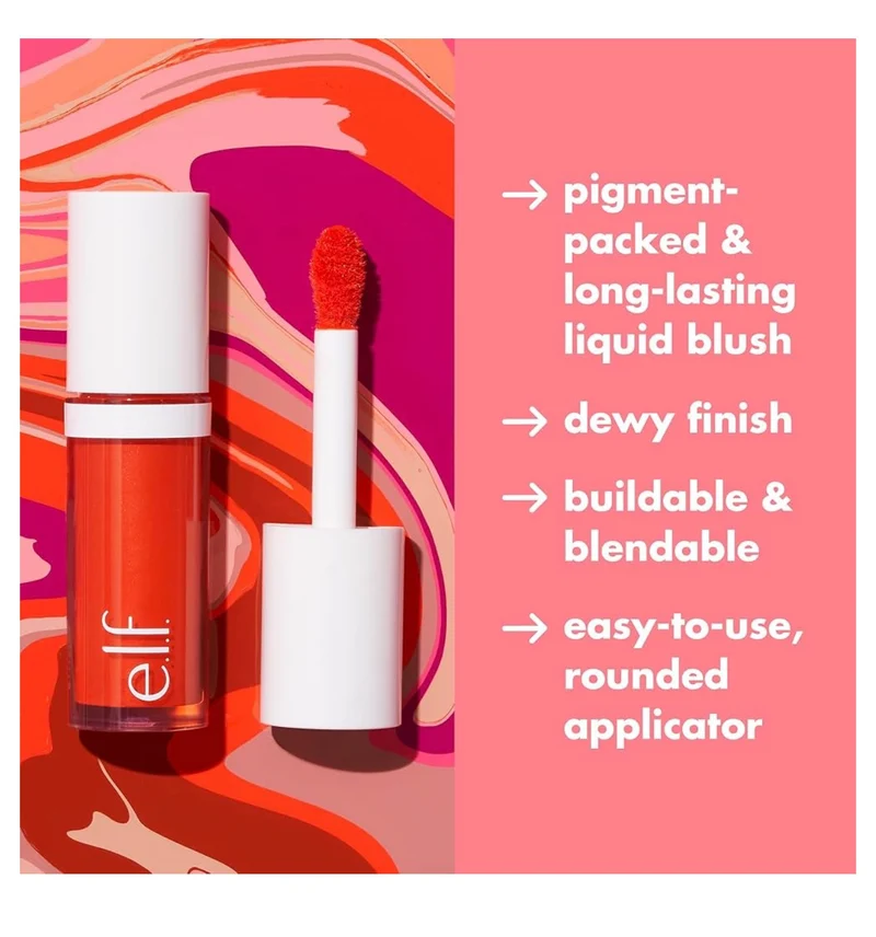e.l.f. Camo Liquid Blush, Long-lasting Liquid Blush For High-pigment Color, Creates A Soft, Dewy Finish, Vegan & Cruelty-free, Berry Well