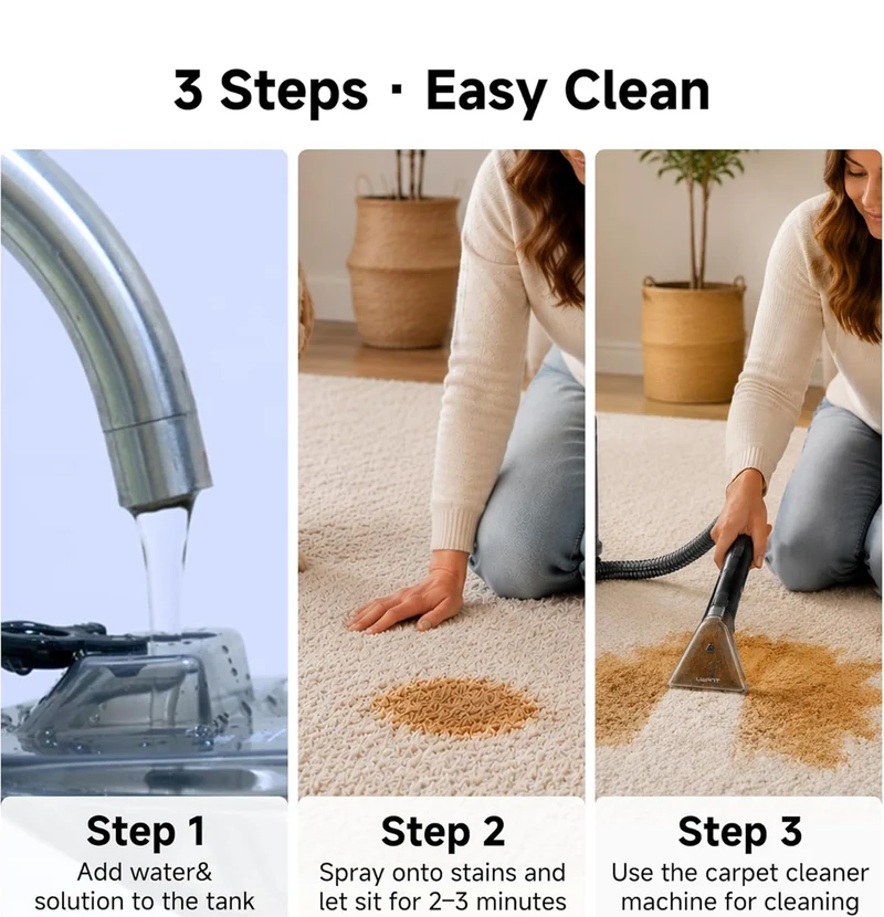 Pet Pro Oxy Carpet Cleaning Solution, Multi-Purpose Formula for Carpet Stain Removal of Pet Cleaning,Kitchen,Furniture Surface,Couch, Carpet, 33.8 Fl Oz, 1-Pack