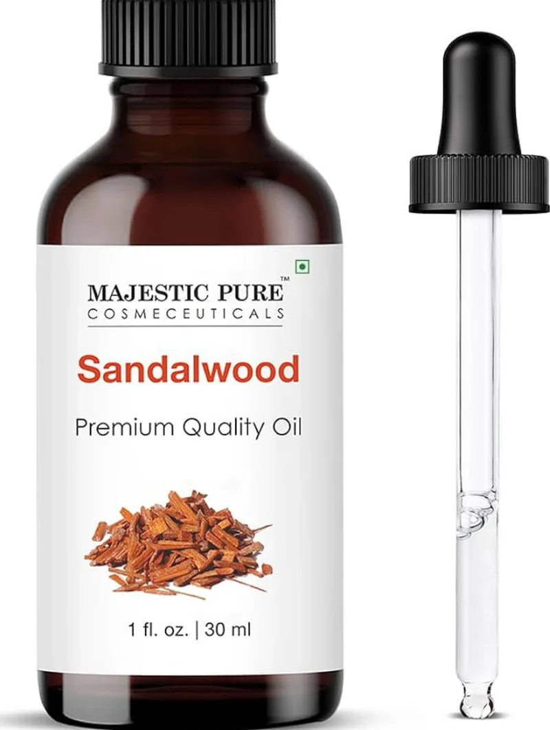 Pure Essential Oil with Glass Dropper - 100% Pure and Natural - Essential Oils for Diffuser, Aromatherapy, Soap and Candle Making, Sandalwood Essential Oil, Sandalwood Oil, 1 Fl Oz