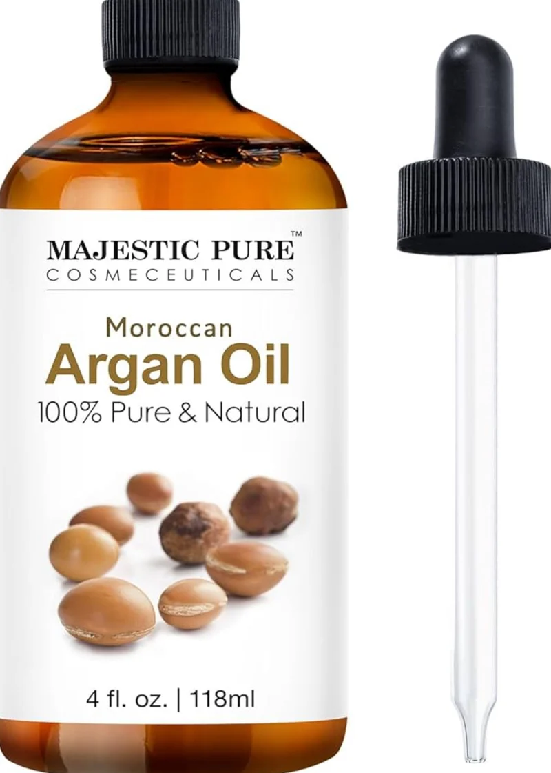 Pure Essential Oil with Glass Dropper - 100% Pure and Natural - Essential Oils for Diffuser, Aromatherapy, Soap and Candle Making, Moroccan Argan Essential Oil, Moroccan Argan Oil, 4 Fl Oz