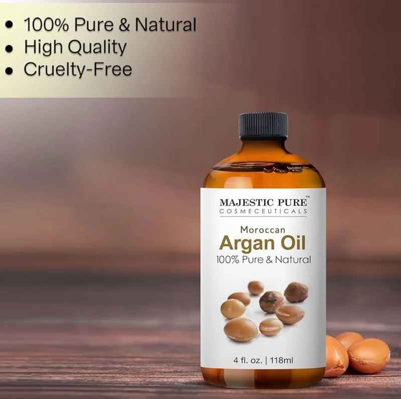 Pure Essential Oil with Glass Dropper - 100% Pure and Natural - Essential Oils for Diffuser, Aromatherapy, Soap and Candle Making, Moroccan Argan Essential Oil, Moroccan Argan Oil, 4 Fl Oz