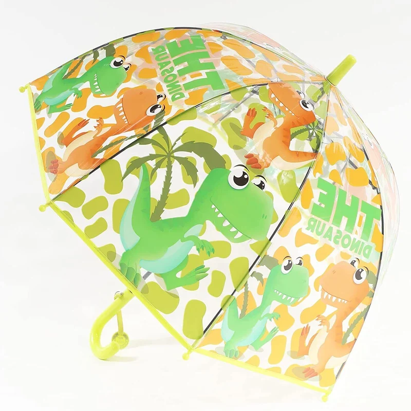 Kids Clear Transparent Umbrella Easy Grip Handle, Dome Bubble Kids Umbrella NEW
