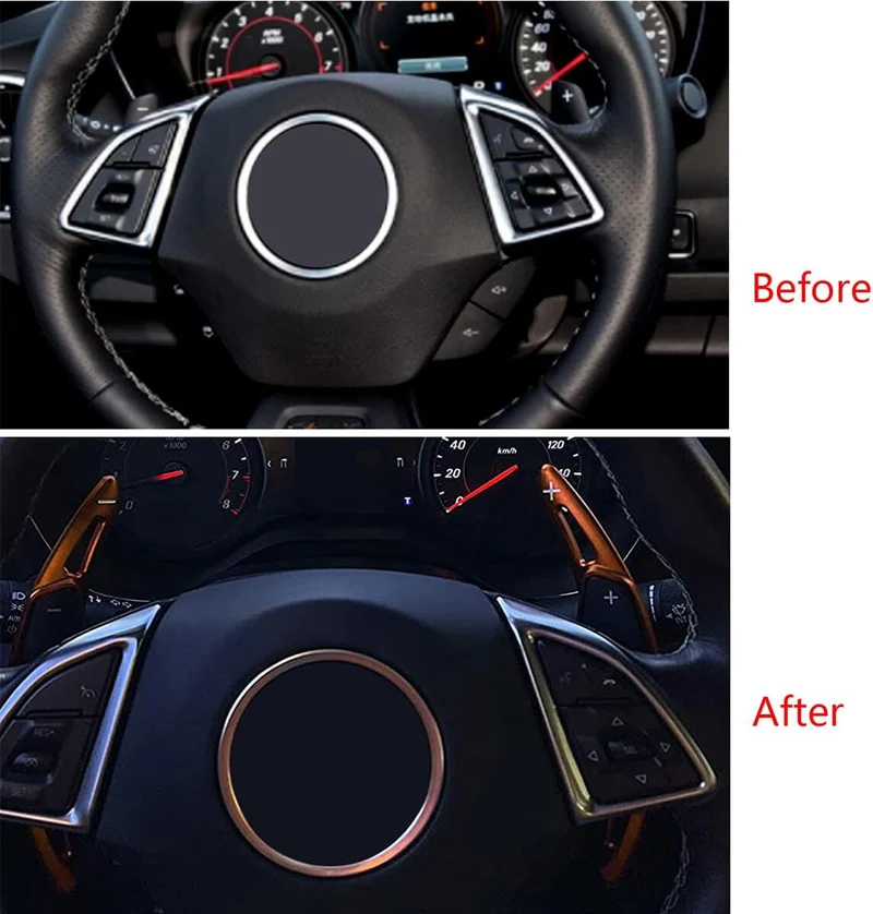 14-20 C7 Corvette Camaro ORANGE Steering Wheel Paddle Shifter Extensions Chevy