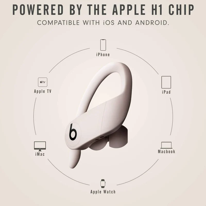 Powerbeats Pro Wireless Earbuds Apple H1 Chip Class 1 Bluetooth Headphones-IVORY
