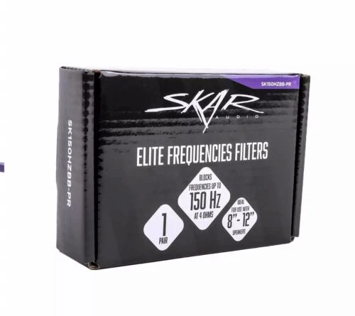 SKAR AUDIO ELITE FREQUENCY FILTERS ELIMINATES FREQUENCIES 0-150 Hz AT 4Ω - PAIR