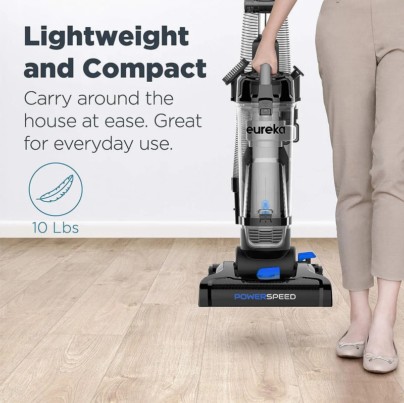 BLACK - Eureka PowerSpeed Bagless Upright Powerful Vacuum Cleaner with PET TOOL
