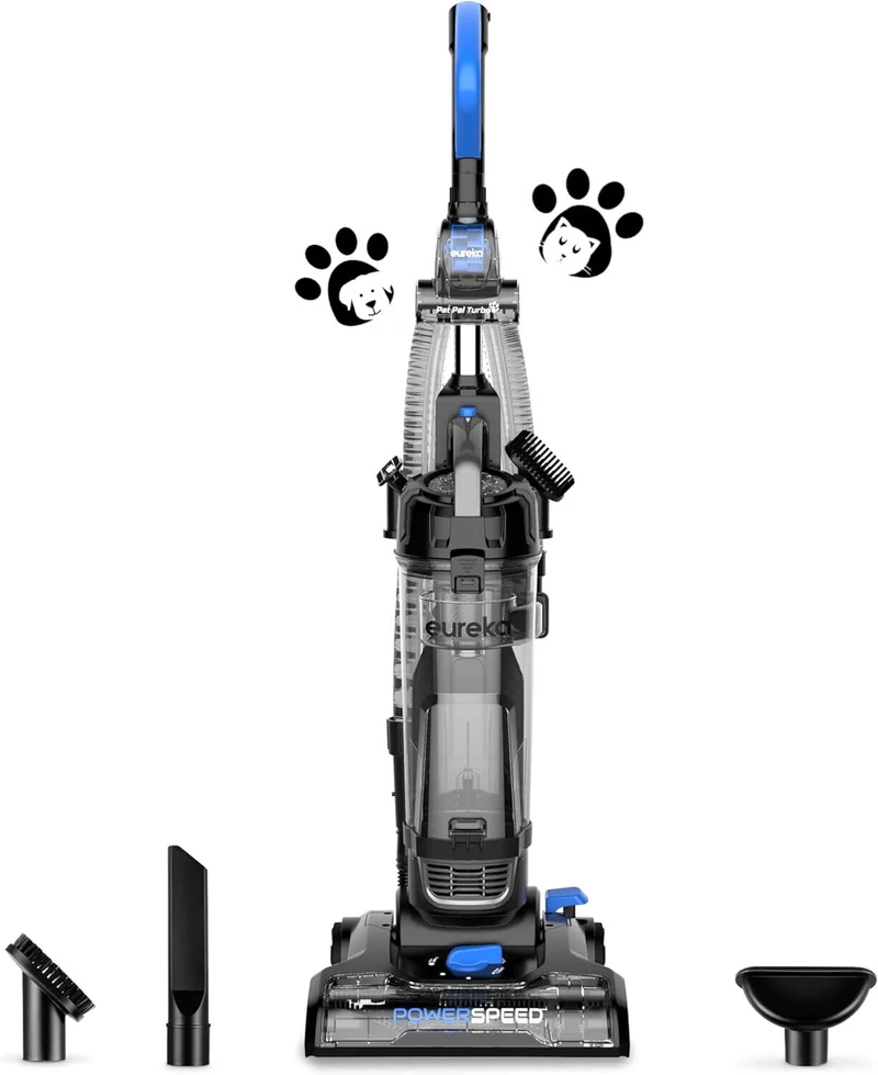 BLACK - Eureka PowerSpeed Bagless Upright Powerful Vacuum Cleaner with PET TOOL
