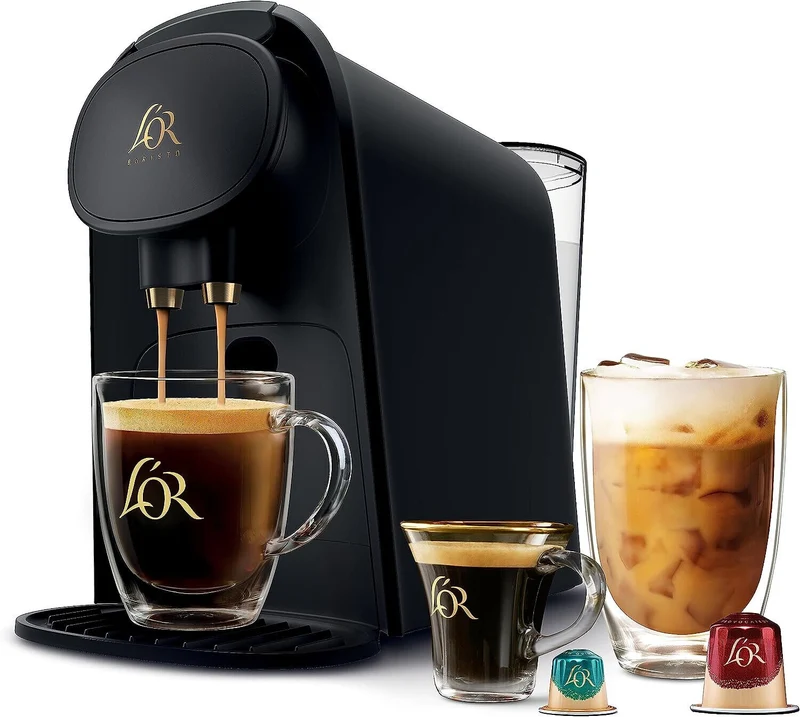 L'OR Barista System Luxury Coffee and Espresso Machine Combo by Philips - Black