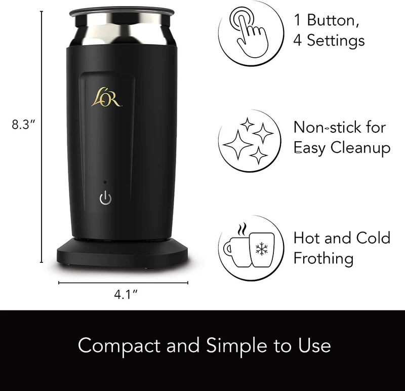 L'OR Barista System Milk Frother Complimentary Assortment of Coffe & Espresso