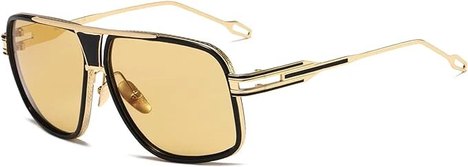 Sunglasses Men Women Unisex Goggle Alloy Big Frame Metal Punk Style Shield