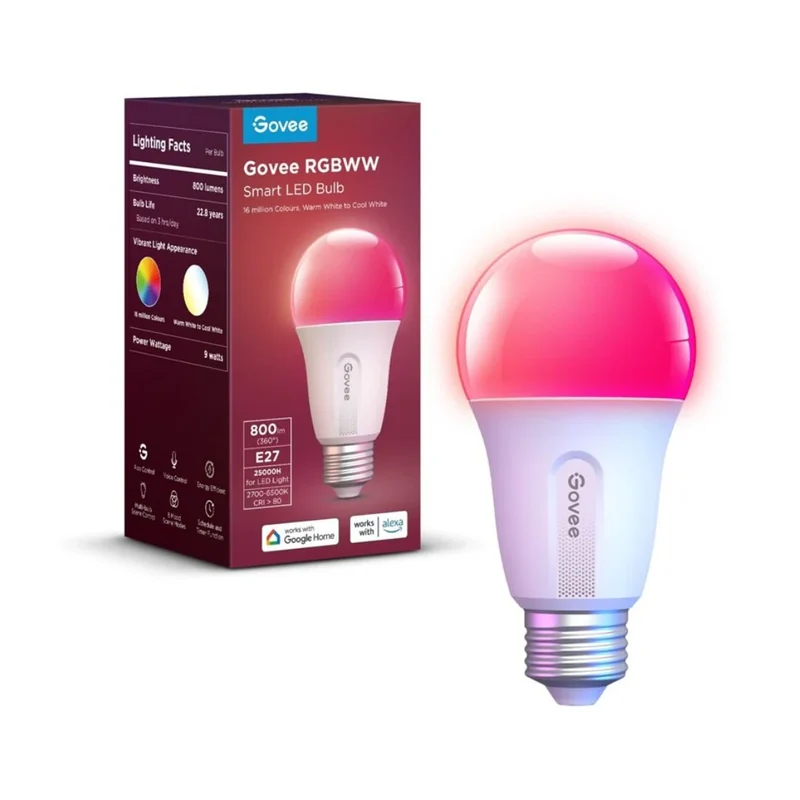 Govee WIFI & Bluetooth Smart Light Bulb 800lm