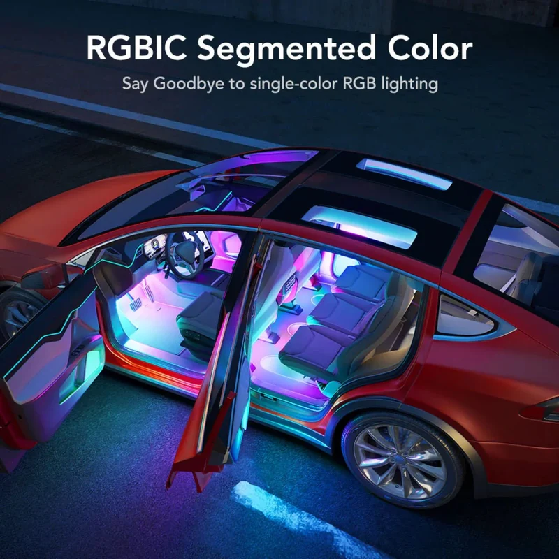 Govee RGBIC Interior Car Lights Without Remote Control