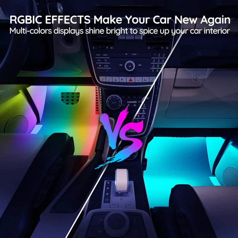 Govee RGBIC Interior Car Lights Without Remote Control