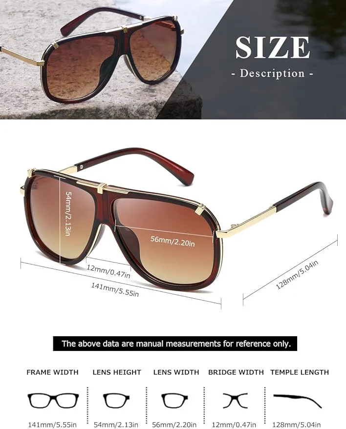 Sunglasses Men Women Unisex Goggle Alloy Big Frame Metal Punk Style Shield